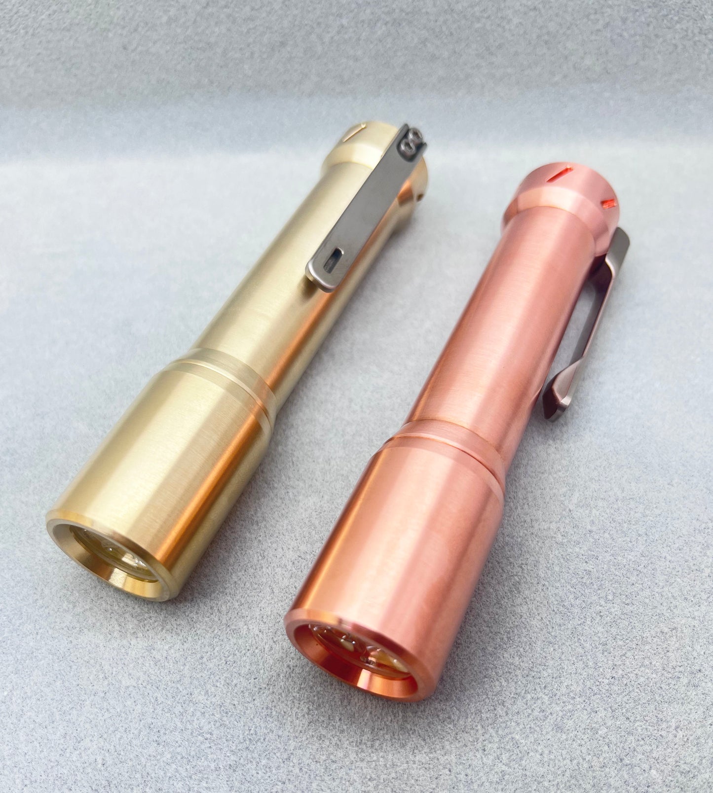 Glow Arrow Brass/Copper 18650JM Flashlight NiChia 519A 4000K/ 5000K/ XPL 6500K LED With Type-C Battery