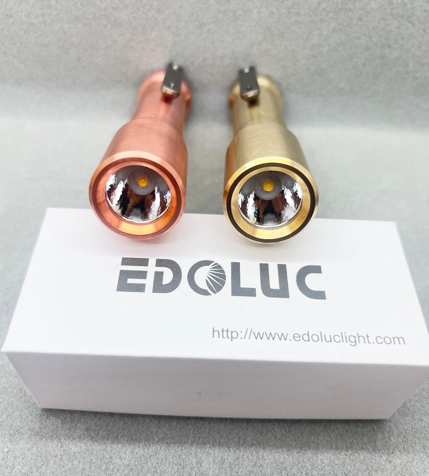 Glow Arrow Brass/Copper 18650JM Flashlight NiChia 519A 4000K/ 5000K/ XPL 6500K LED With Type-C Battery