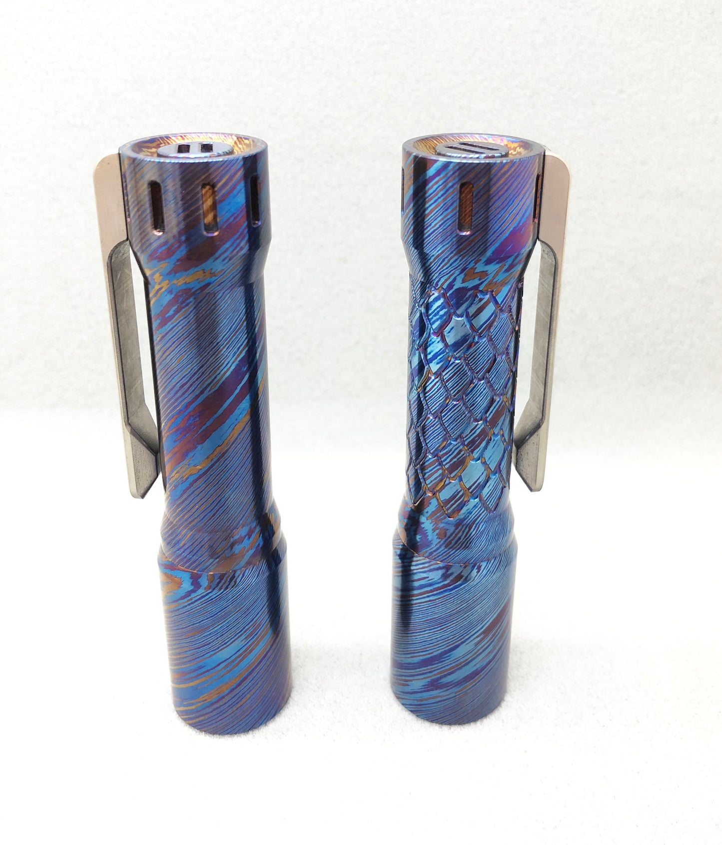 EDOLUC Glow arrow AA Flashlight Timascus Smooth / Loong 14500 with Type-C 14500 Battery