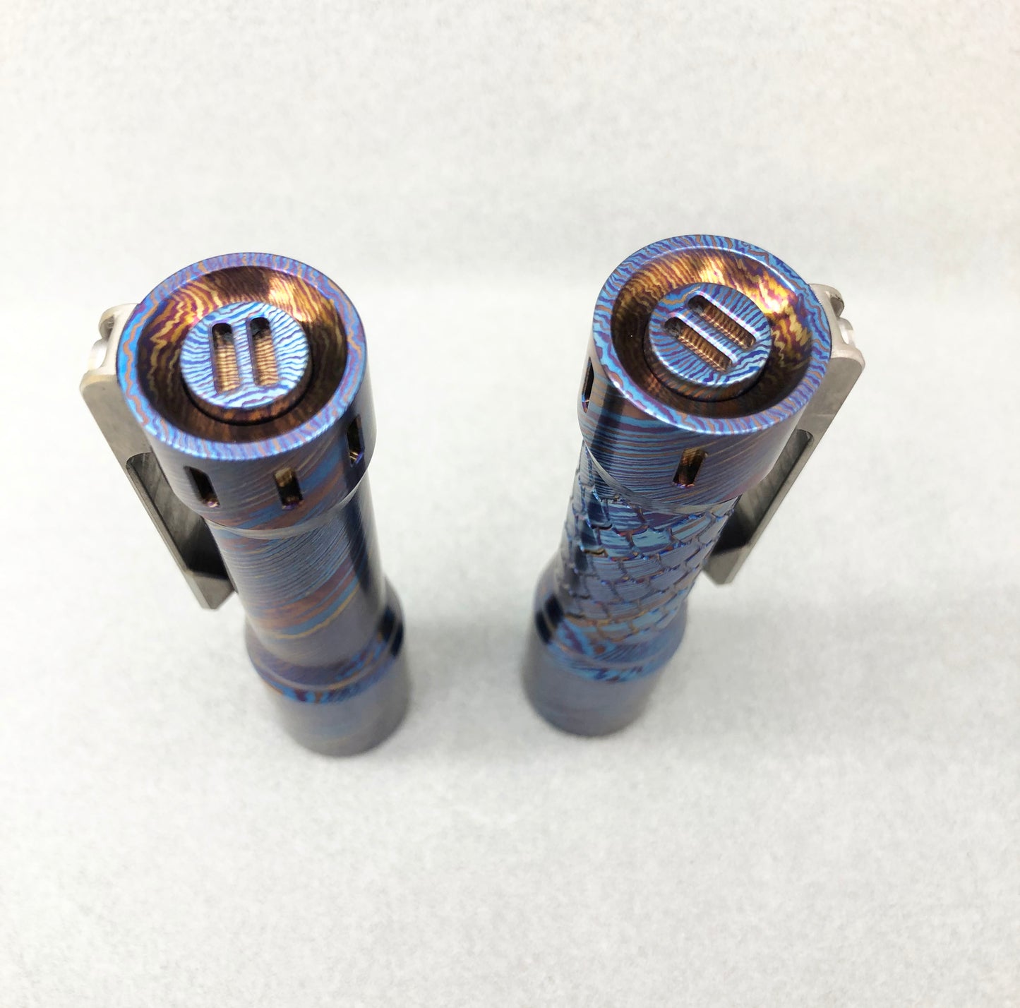 EDOLUC Glow arrow AA Flashlight Timascus Smooth / Loong 14500 with Type-C 14500 Battery