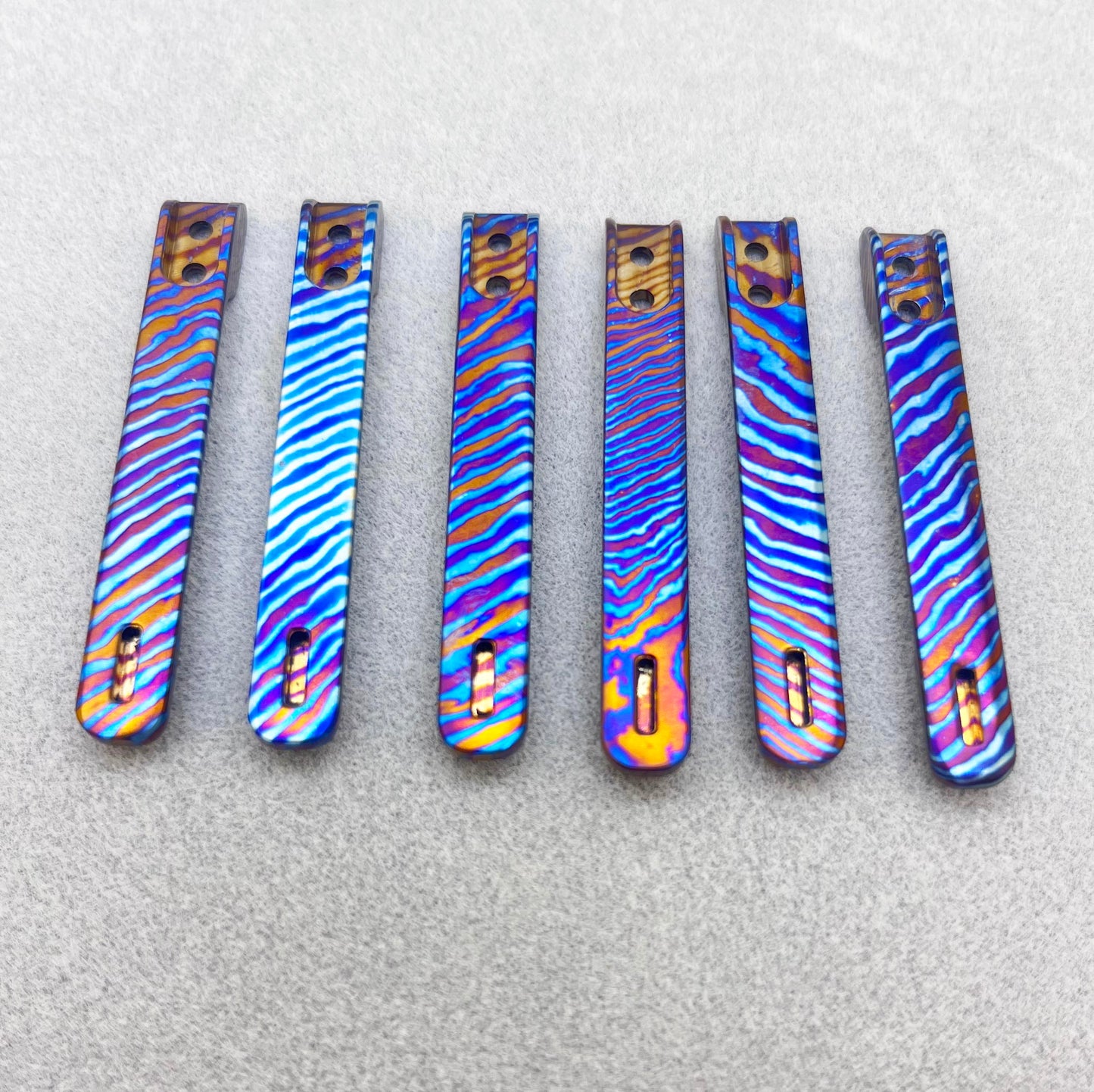 Edoluc Glow Arrow Flashlight Zirconium Ti / Timascus/Zirconium Clip with 2pc screws of T8- 2#-56