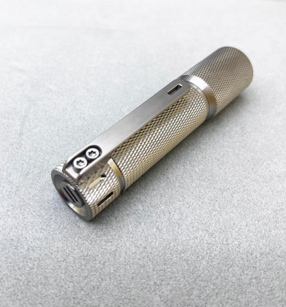 EDOLUC Knurly 14500/AA Flashlight Titanium with Type-C 14500/AA Battery
