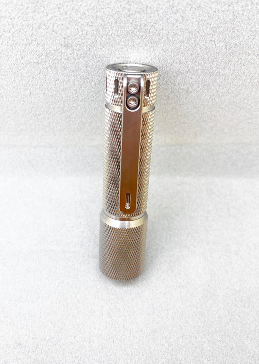 EDOLUC Knurly 14500/AA Flashlight Titanium with Type-C 14500/AA Battery