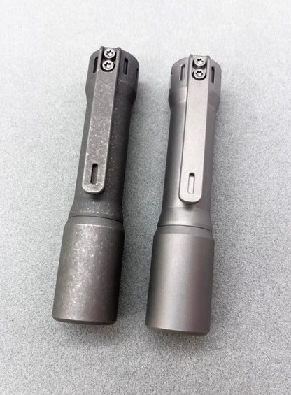 EDOLUC Glow arrow2.0 14500/AA EDC Flashlight Titanium Beadblasted/Stonewashed with Type-C Battery