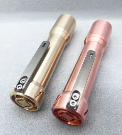 Glow Arrow Brass/Copper 18650JM Flashlight  NiChia 519A 4000K/ 5000K/ XPL 6500K LED With Type-C Battery