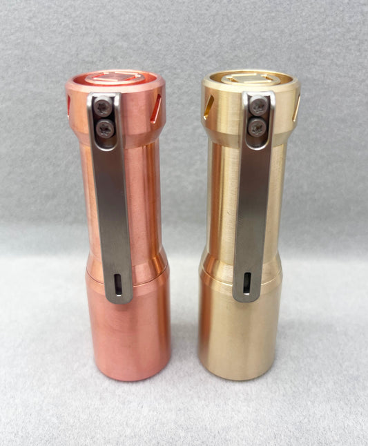 Glow Arrow Brass/Copper 18350-01JM Flashlight  NiChia 519A 4000K/ 5000K/ XPL 6500K LED With Type-C Battery