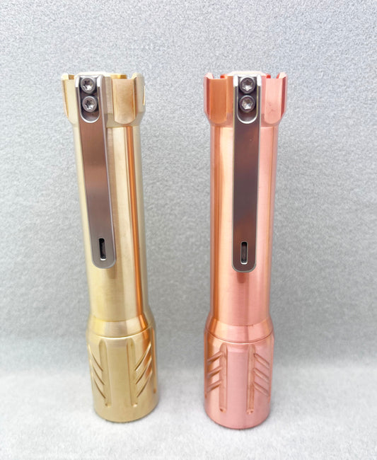 Glow Arrow 18650 Brass/Copper Flashlight  With Type-C Battery