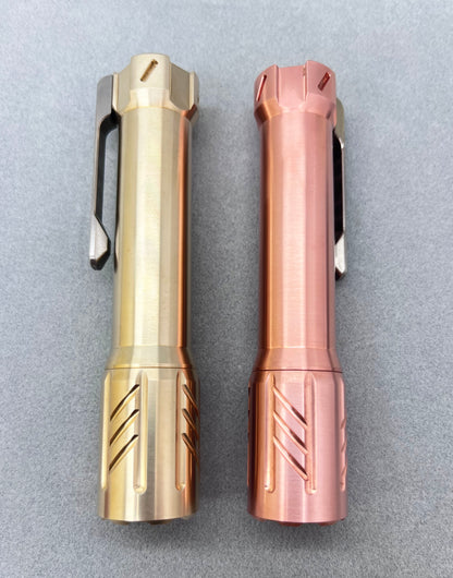 Glow Arrow 18650 Brass/Copper Flashlight  With Type-C Battery