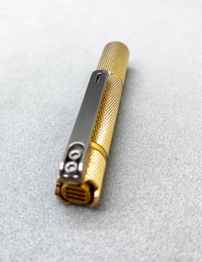 Edoluc Knurly 10440/AAA Brass Flashlight with Titanium Clip