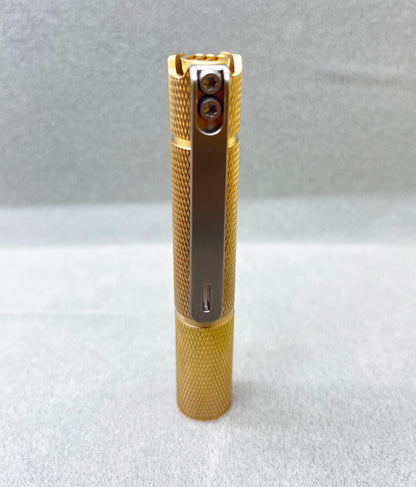 Edoluc Knurly 10440/AAA Brass Flashlight with Titanium Clip
