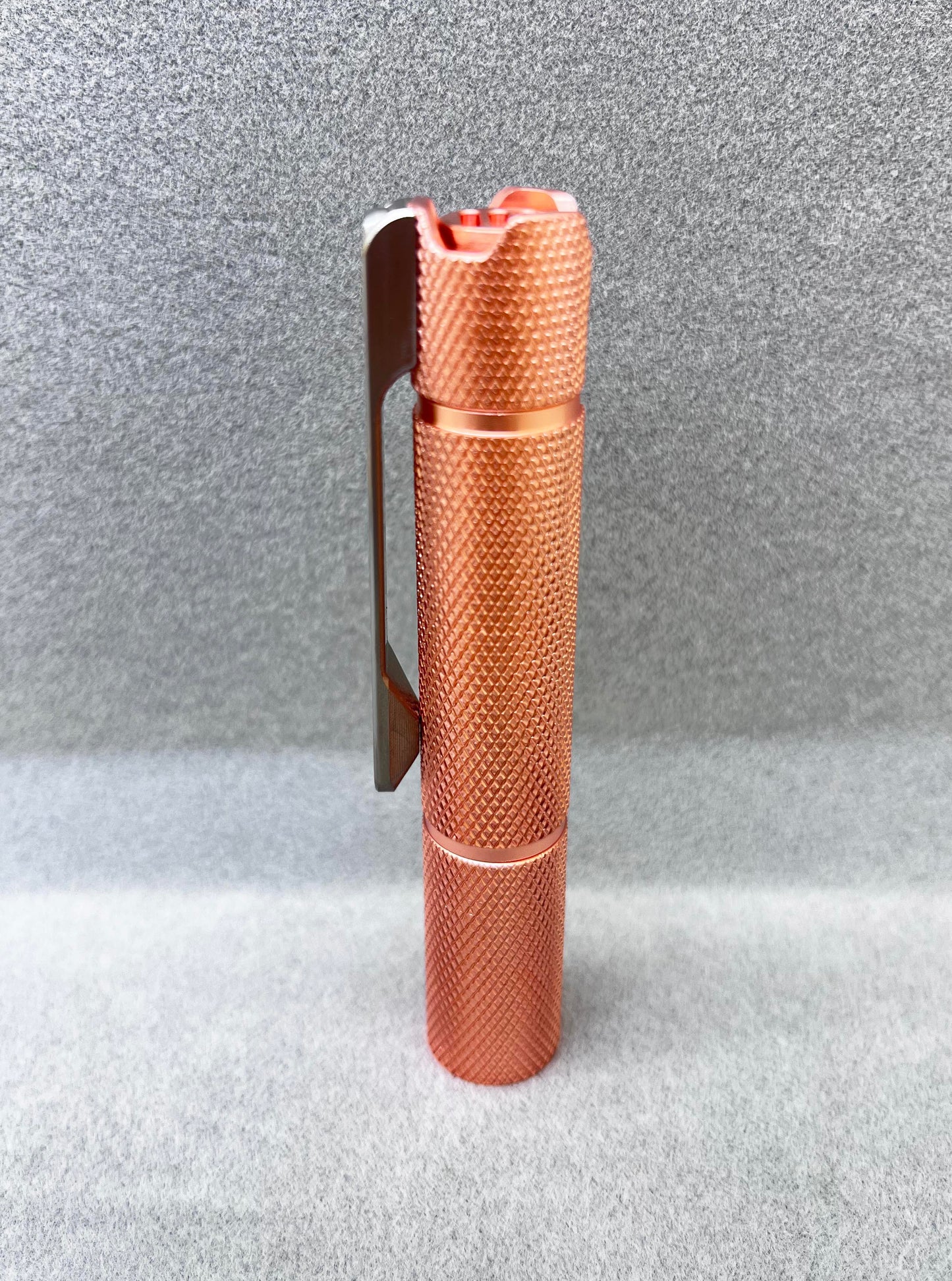 Edoluc Knurly 10440/AAA Copper Flashlight with Titanium Clip