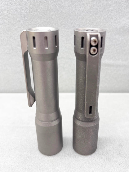 EDOLUC Glow arrow2.0 14500/AA EDC Flashlight Titanium Beadblasted/Stonewashed with Type-C Battery