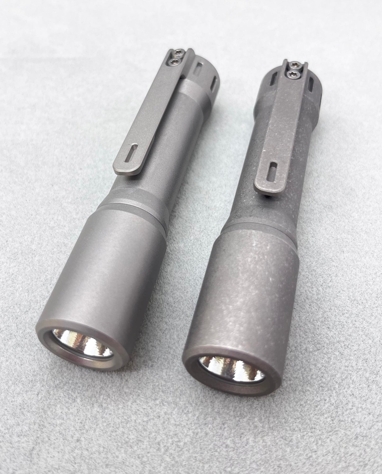 EDOLUC Glow arrow2.0 14500/AA EDC Flashlight Titanium Beadblasted/Stonewashed with Type-C Battery