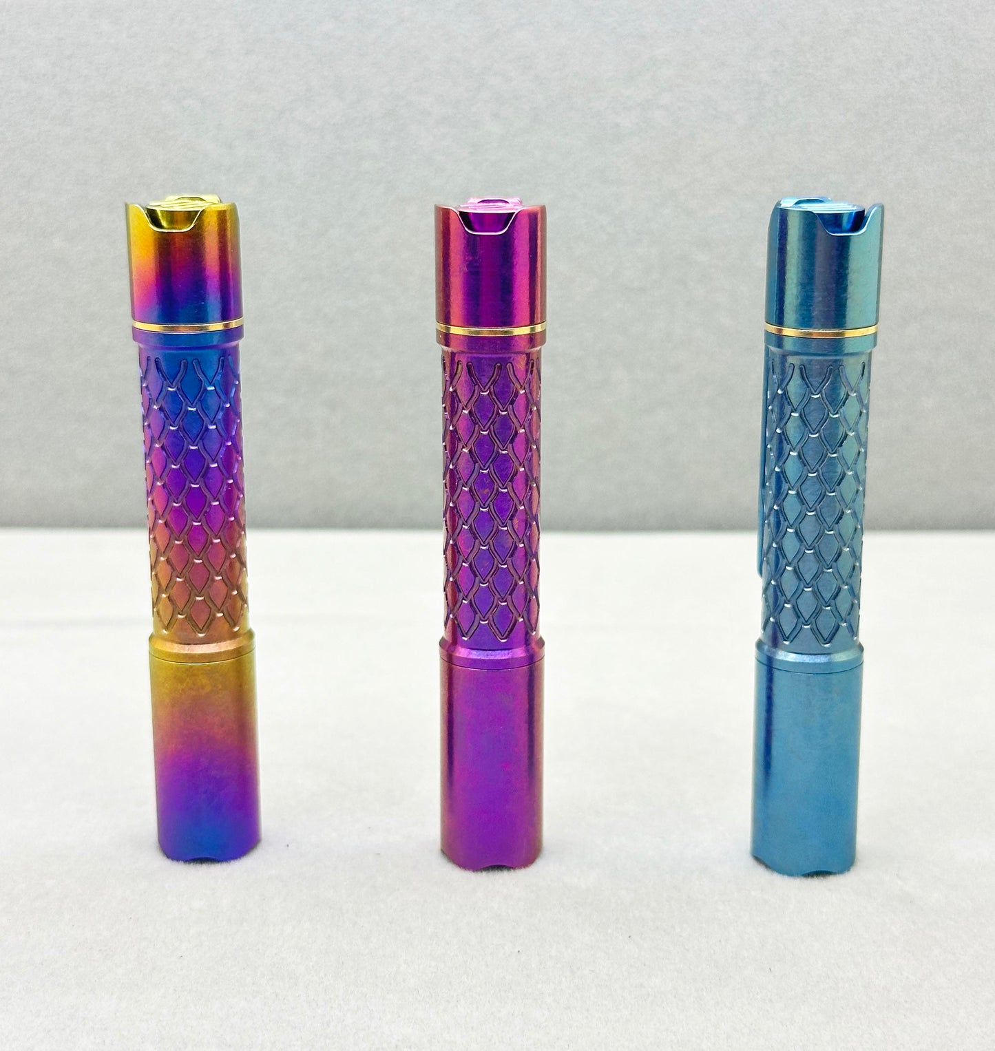 Edoluc 10440/AAA Loong-01 Crystal Titanium EDC Flashlight with Type C Battery