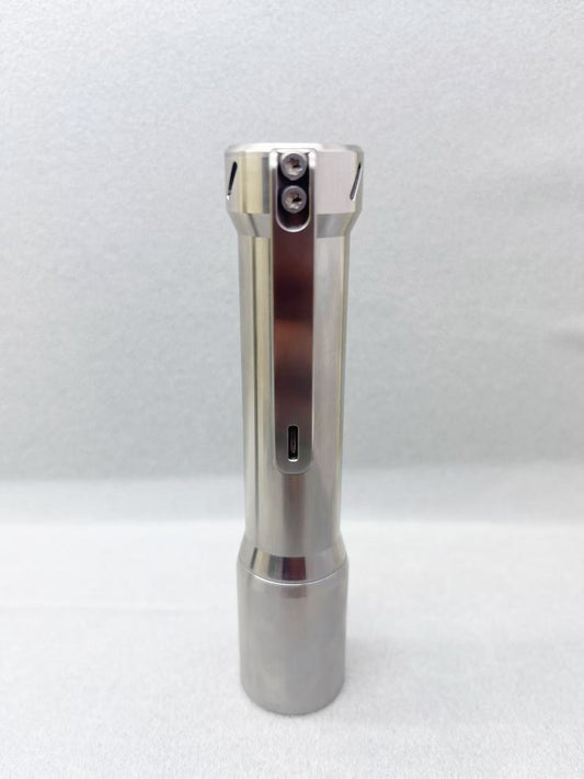 Glow Arrow 18650-JM01 Flashlight Titanium Smooth Single Emitter NiChia 519A 4000K/Samsung 5000K/Cree XPL6500K LED With 18650 Type-C Battery