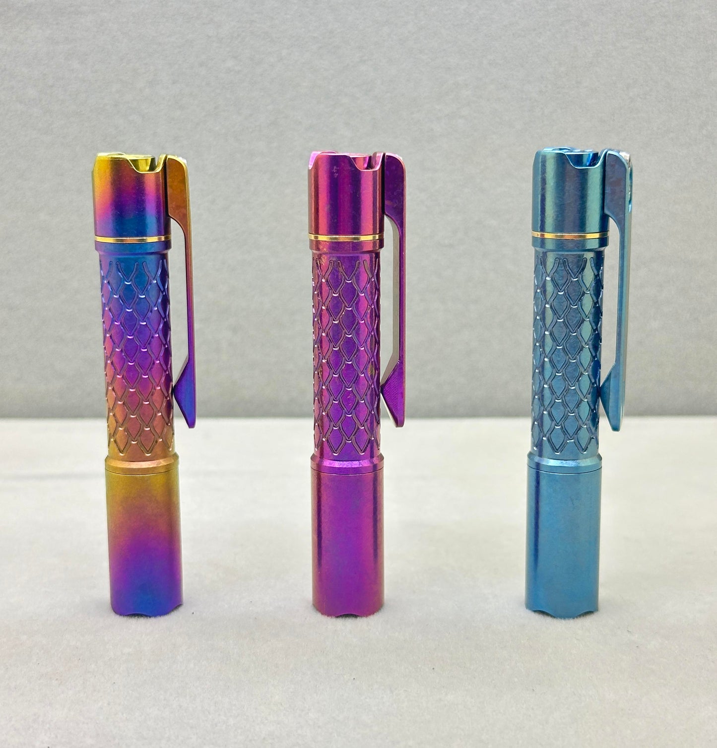 Edoluc 10440/AAA Loong-01 Crystal Titanium EDC Flashlight with Type C Battery