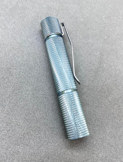Edoluc 10440/AAA Knurly Crystal Titanium EDC Flashlight with Type C Battery