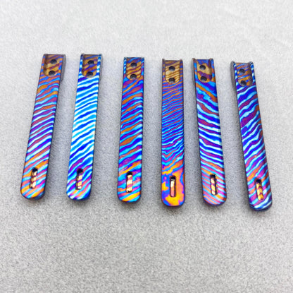 Edoluc Glow Arrow Flashlight Zirconium Ti / Timascus/Zirconium Clip with 2pc screws of T8- 2#-56