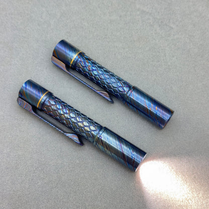 Edoluc 10440/AAA Loong-01 Timascus EDC Flashlight with Type C Battery