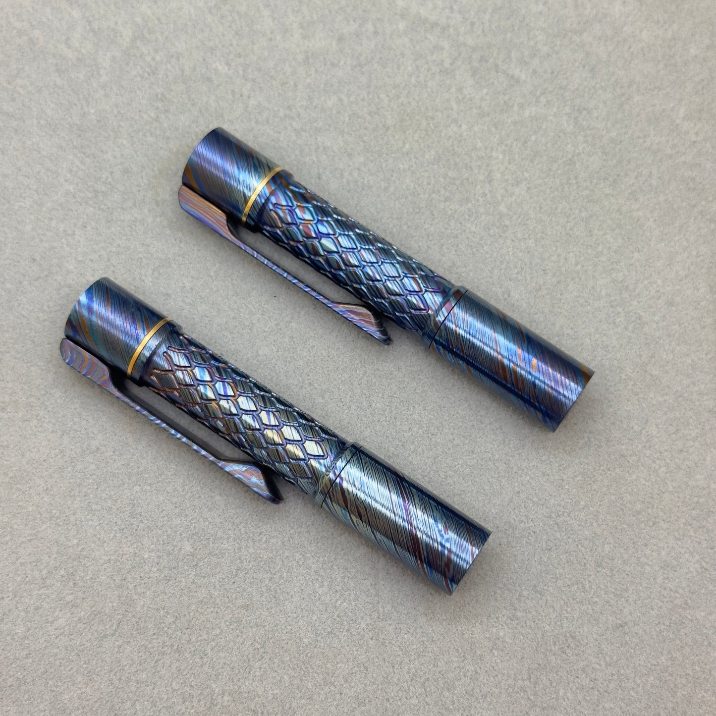 Edoluc 10440/AAA Loong-01 Timascus EDC Flashlight with Type C Battery